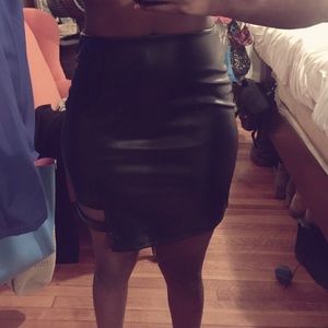 Faux Leather black skirt