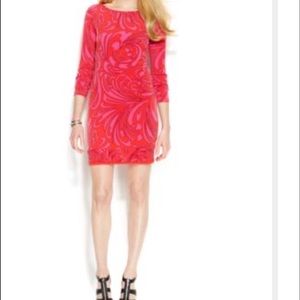 Pink paisley print dress-MK