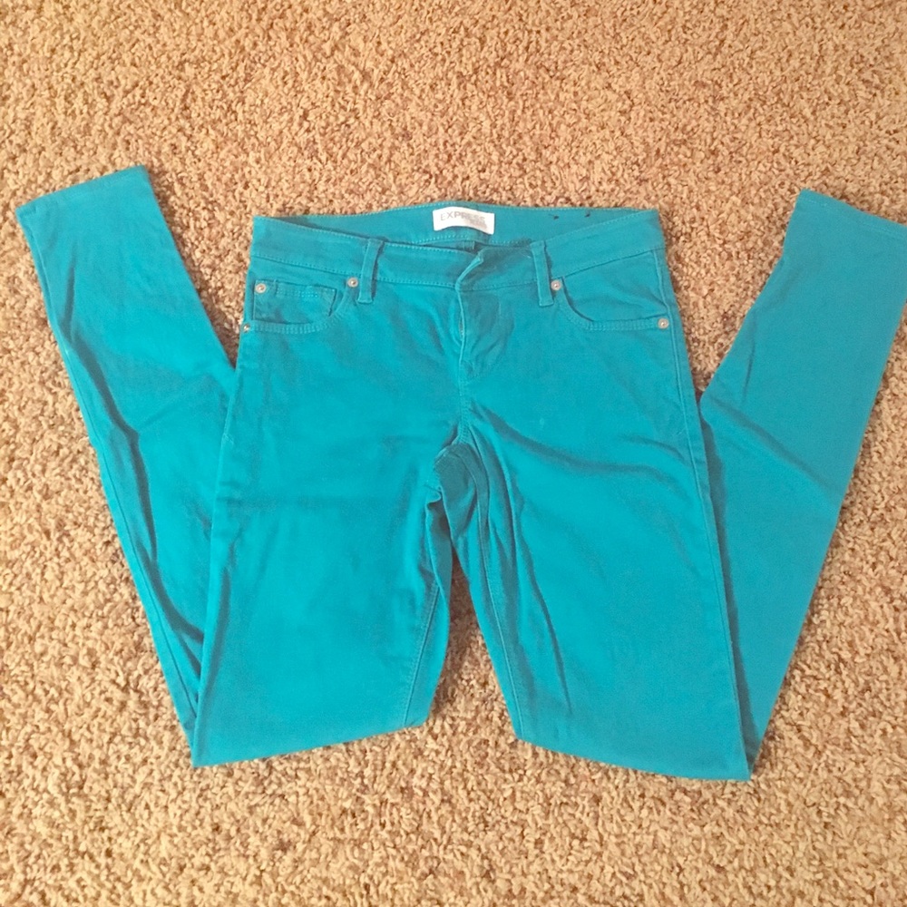 Teal Express jeans