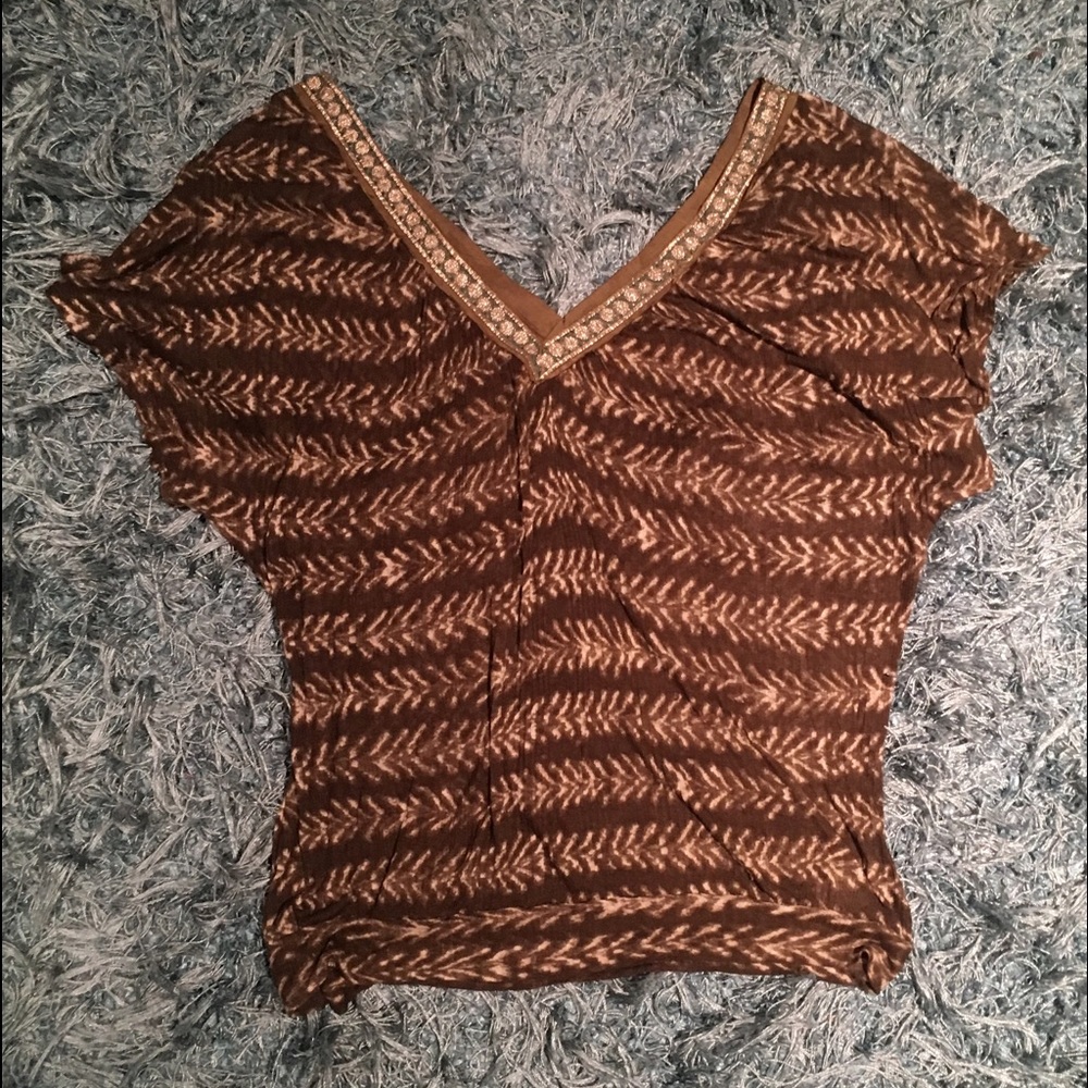 Free People Olive Green Shirt