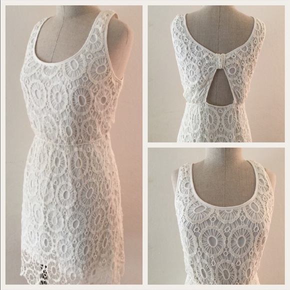 LC Lauren Conrad Dresses & Skirts - SOLD Crotchet Dress with Open Back
