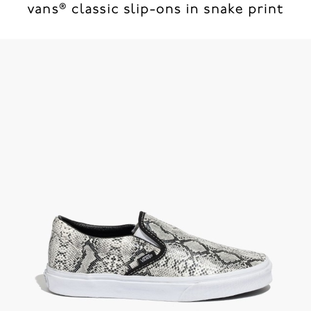 Vans classic slip ins in snake print