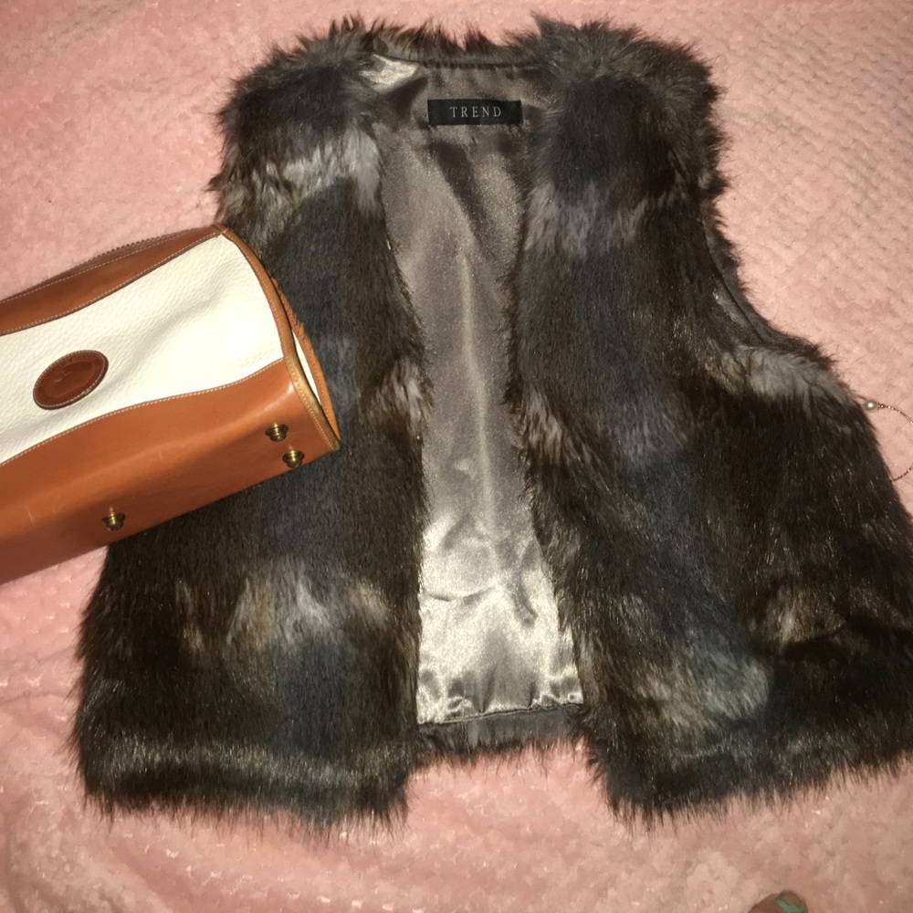 Faux fur warm vest