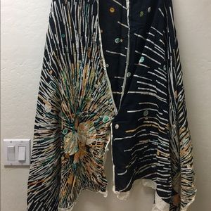 Gorgeous Graphic Print Cotton Scarf large