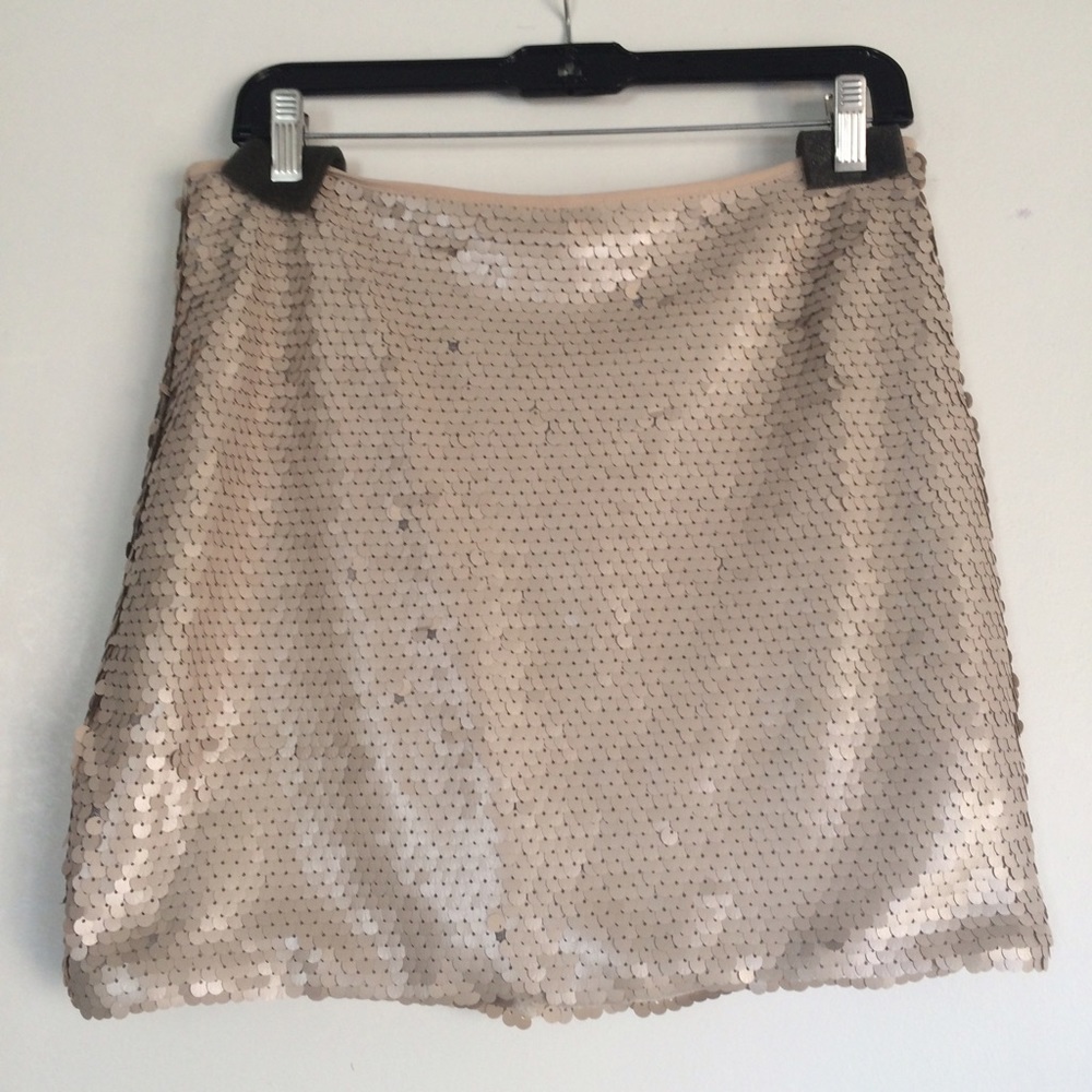 Forever 21 Champagne Gold Mini Skirt NWT
