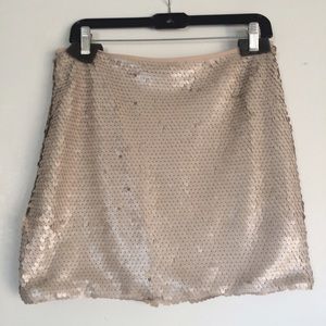 Forever 21 Champagne Gold Mini Skirt NWT