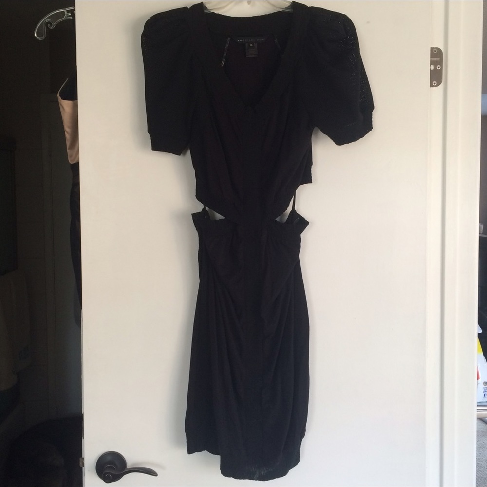 Marc by Marc Jacobs Mesh Sleeve Cut Out Dress