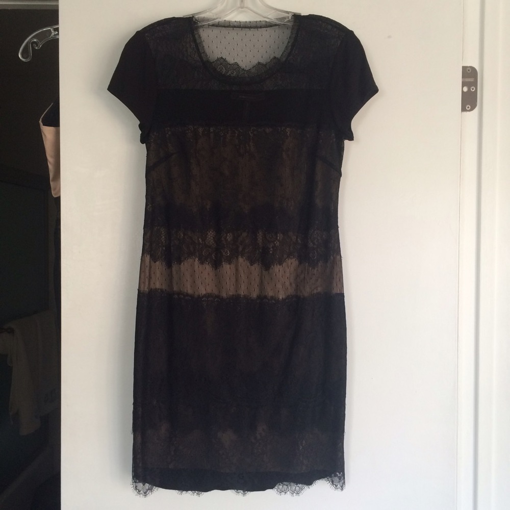 BCBG MaxAzria Mesh/Lace Dress