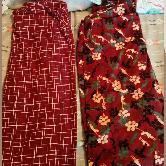 2 pair OS lularoe leggings - Picture 1 of 1