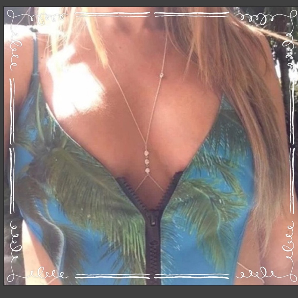 🌺 RHINESTONE TORSO HARNESS▪️SILVER 🌺