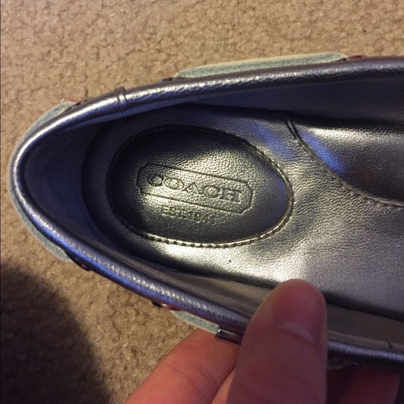 Coach silver sparkle boat shoes - Picture 2 of 4