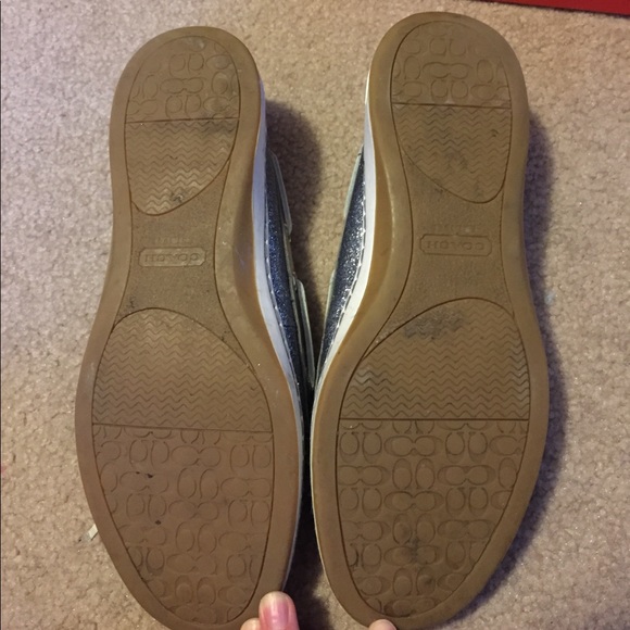 Coach silver sparkle boat shoes - Picture 4 of 4