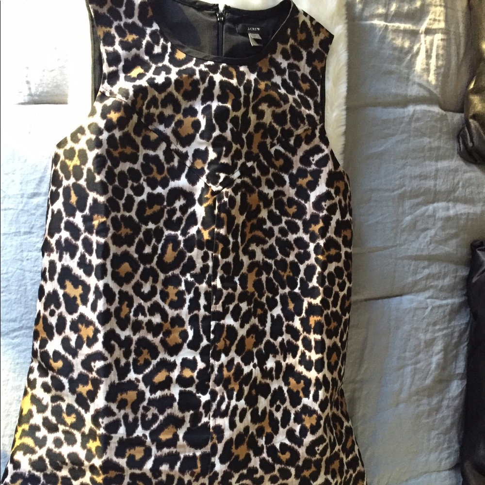 J. Crew A-line shift dress in leopard print