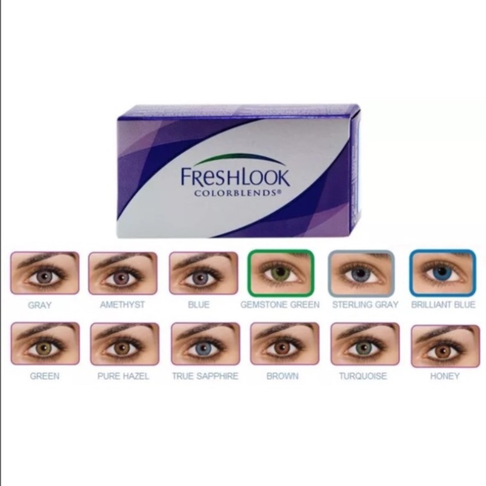 2 pairs brown contacts