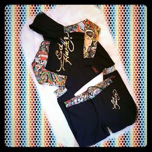 💥LAST REDUCTION💥2x Women's Ed Hardy Sweatsuit