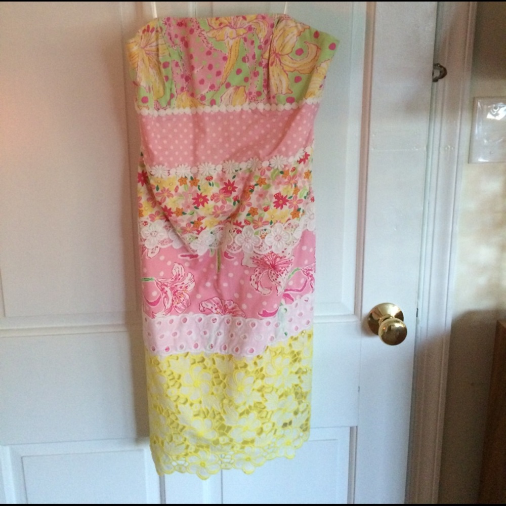Lilly Pulitzer Strapless Dress Size 8