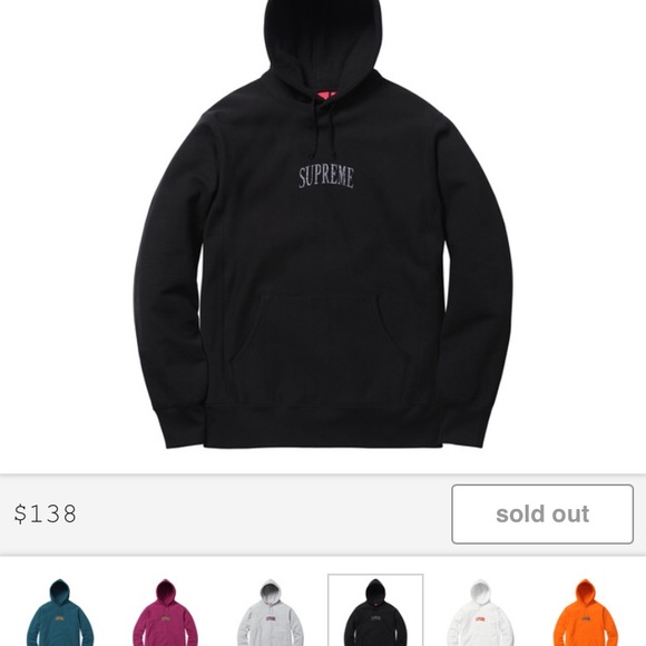 Supreme Glitter Arc Hooded Sweatshirt