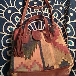 Southwest print tote or crossbody purse