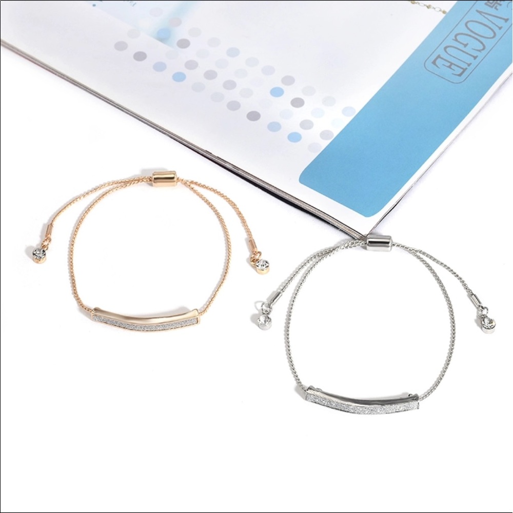 LAST ONE Silver Pull Tie Bracelet - Picture 2 of 4