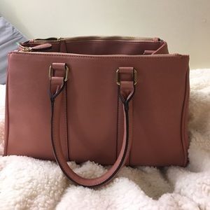 Nude Pink Satchel Bag with Sling
