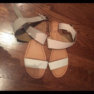 Dolce vita white leather sandals