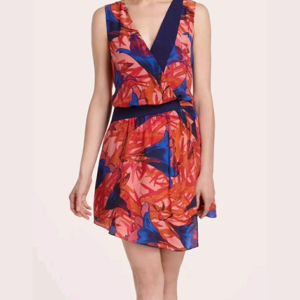 SALE Anthropologie Leifsdottir Coral Silk Dress 4