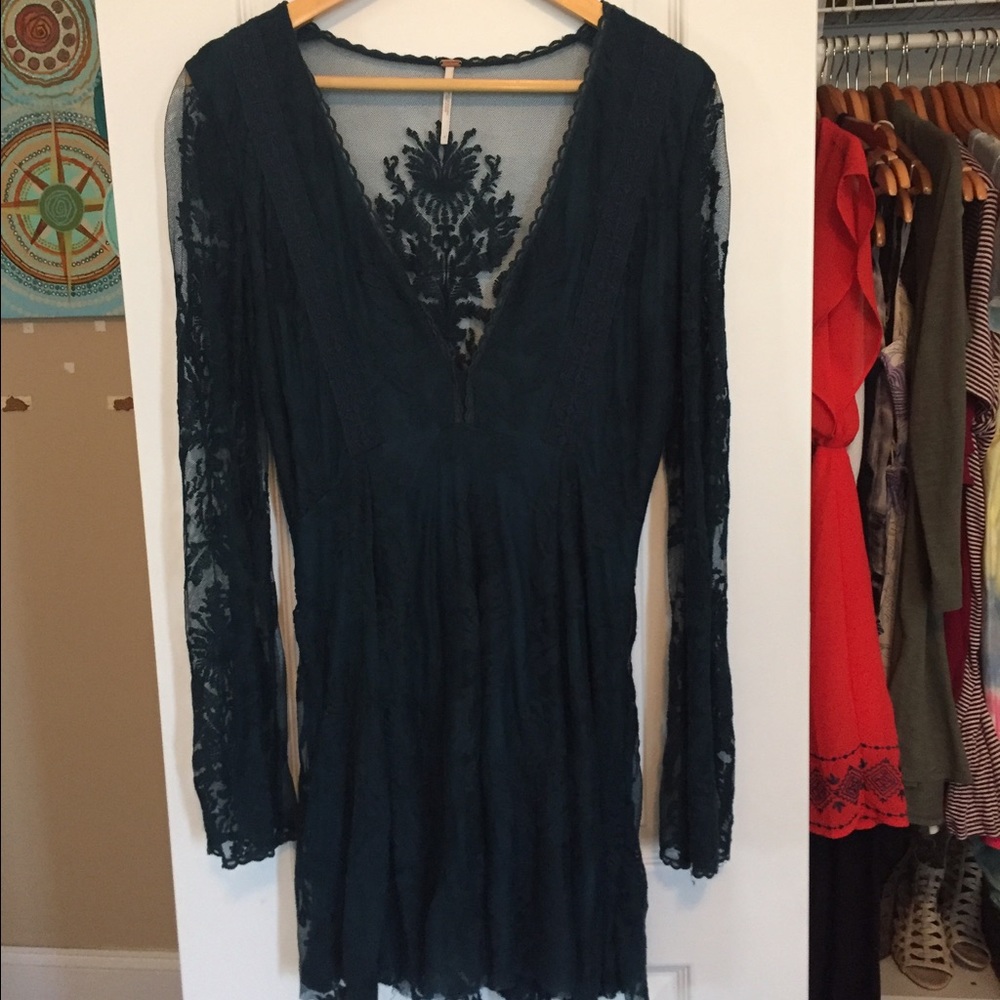Free People plunging neck dress