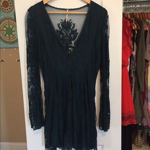 Free People plunging neck dress