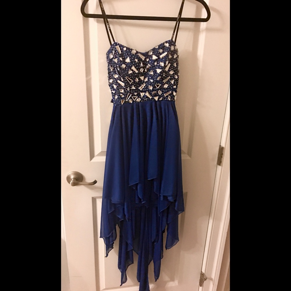 Blue High Low Prom/Homecoming/Formal Dress