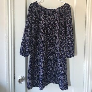 Blue Floral Shift Dress