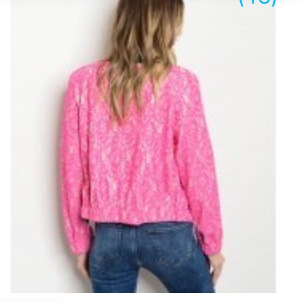 Pink Lace Bomber - Picture 2 of 2