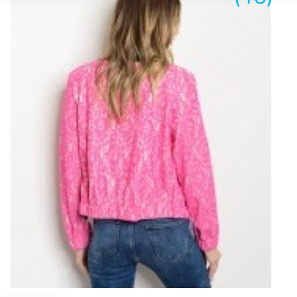Pink Lace Bomber - Picture 2 of 2