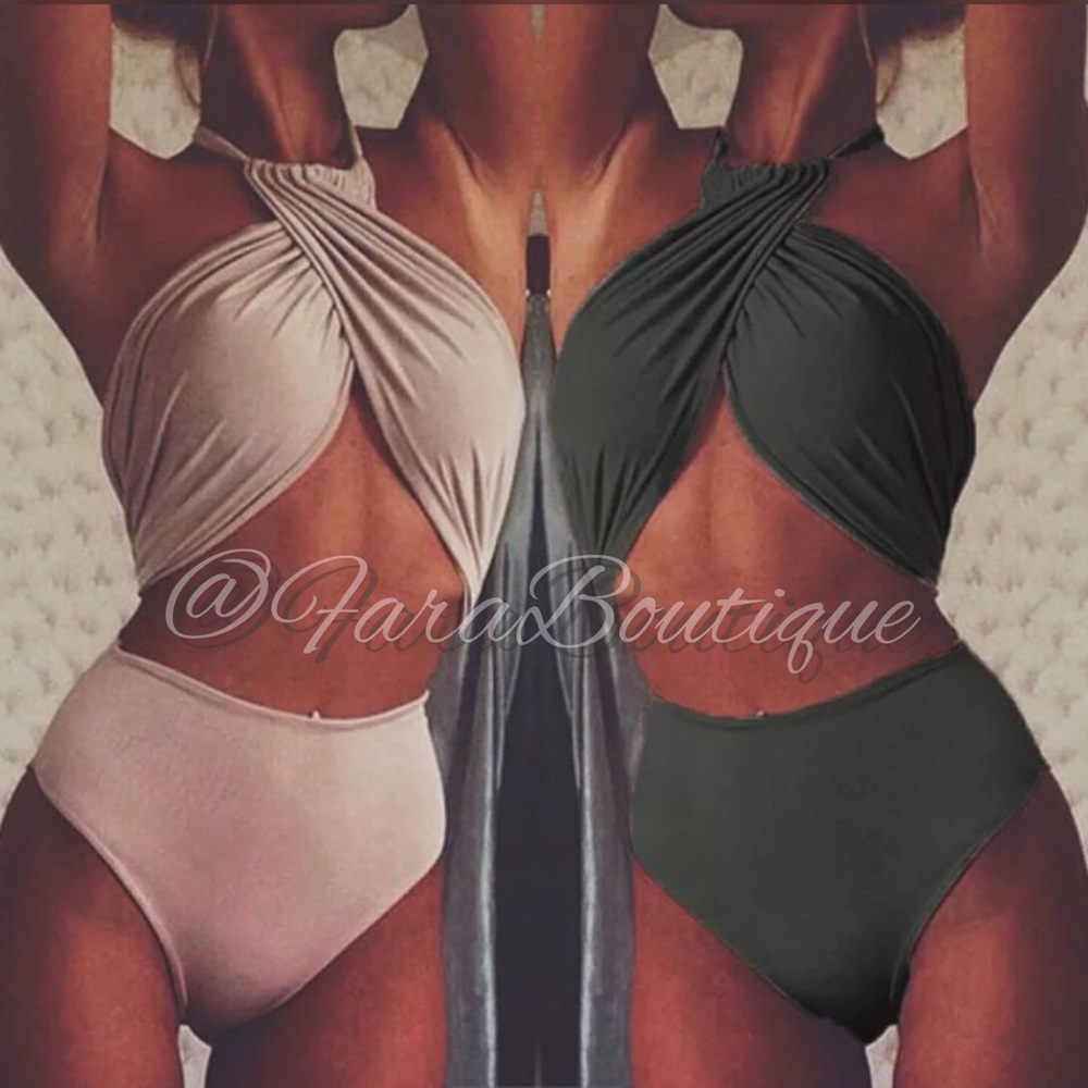 💕HighWaist Bandeau Bikini👙Set