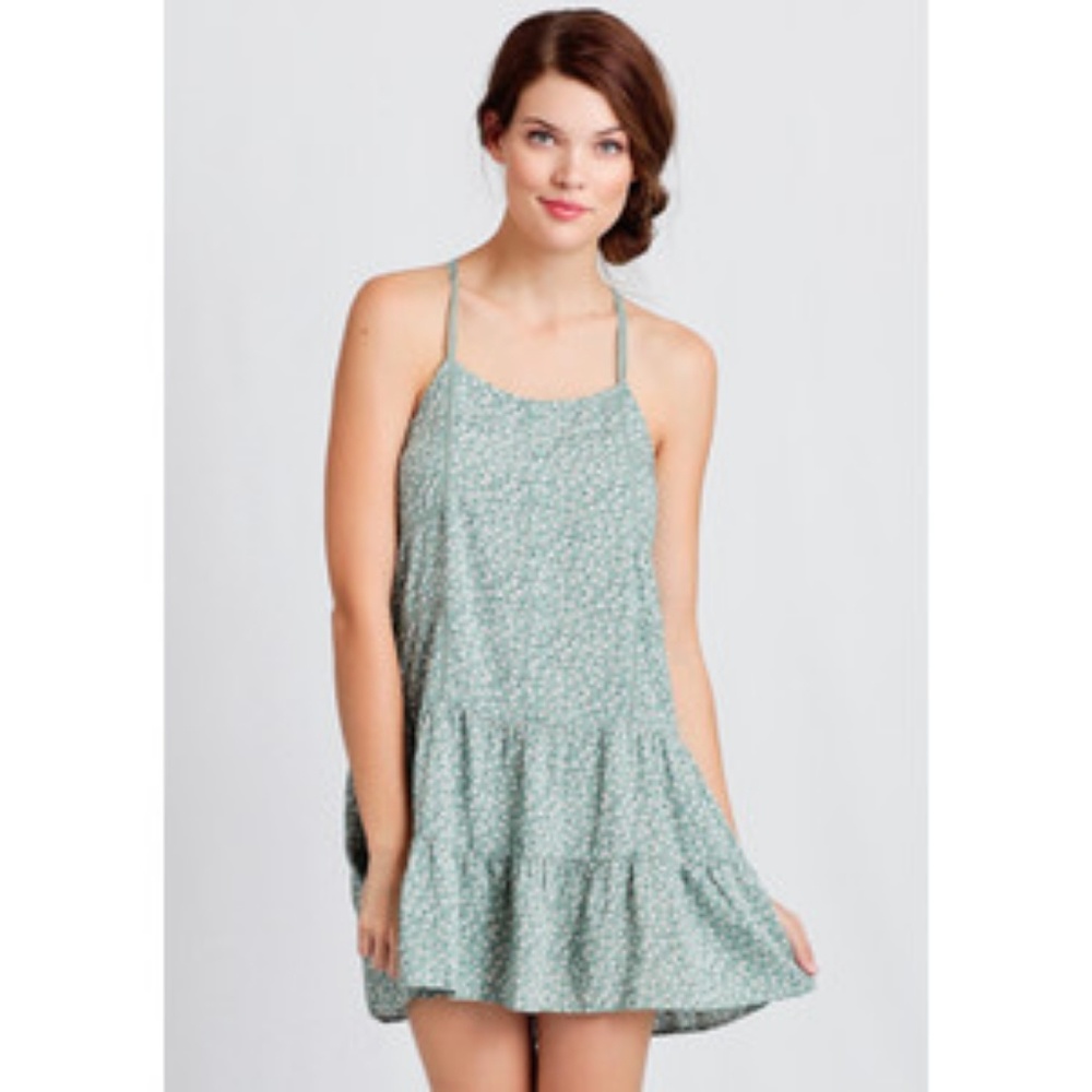 ModCloth floral tiered mini dress