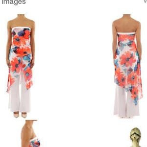 Jumpsuit Joseph Ribkoff flowered and white. Size 4