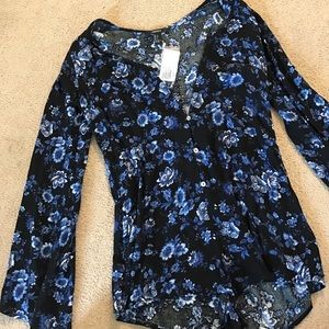 Forever 21 Button up floral romper