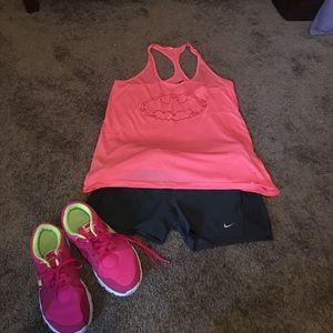 Coral racerback tank !Like New!