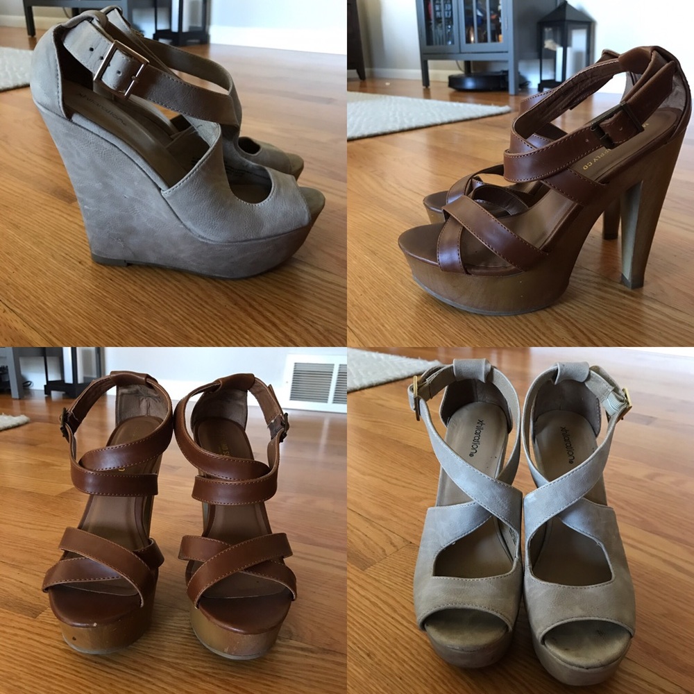 Bundle 1 pair heels 1 pair wedges