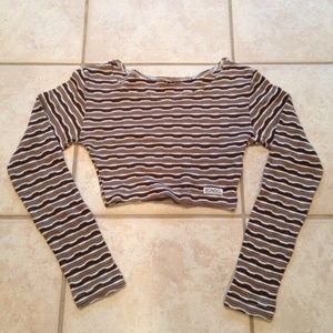 Vintage BONGO Long Sleeve Crop Top, Sz S/XS