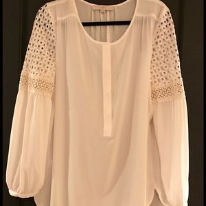 Loft Lace Shoulder Blouse