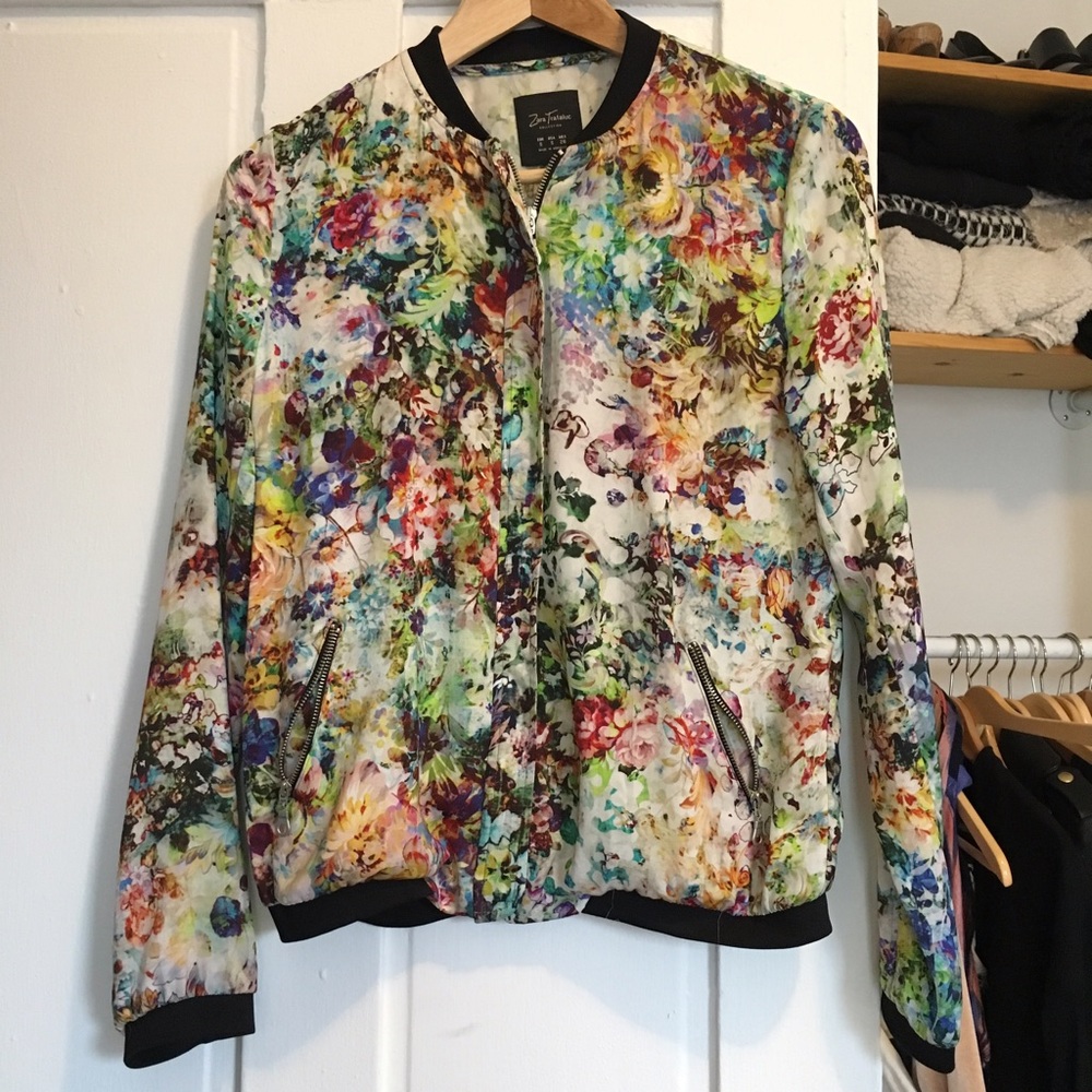 Floral Bomber Jacket