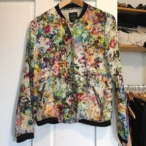 Floral Bomber Jacket