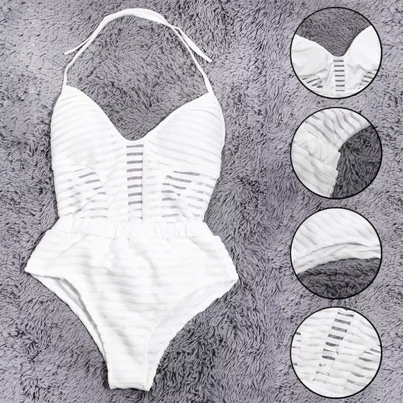 One piece halter bathing suit - Picture 4 of 5