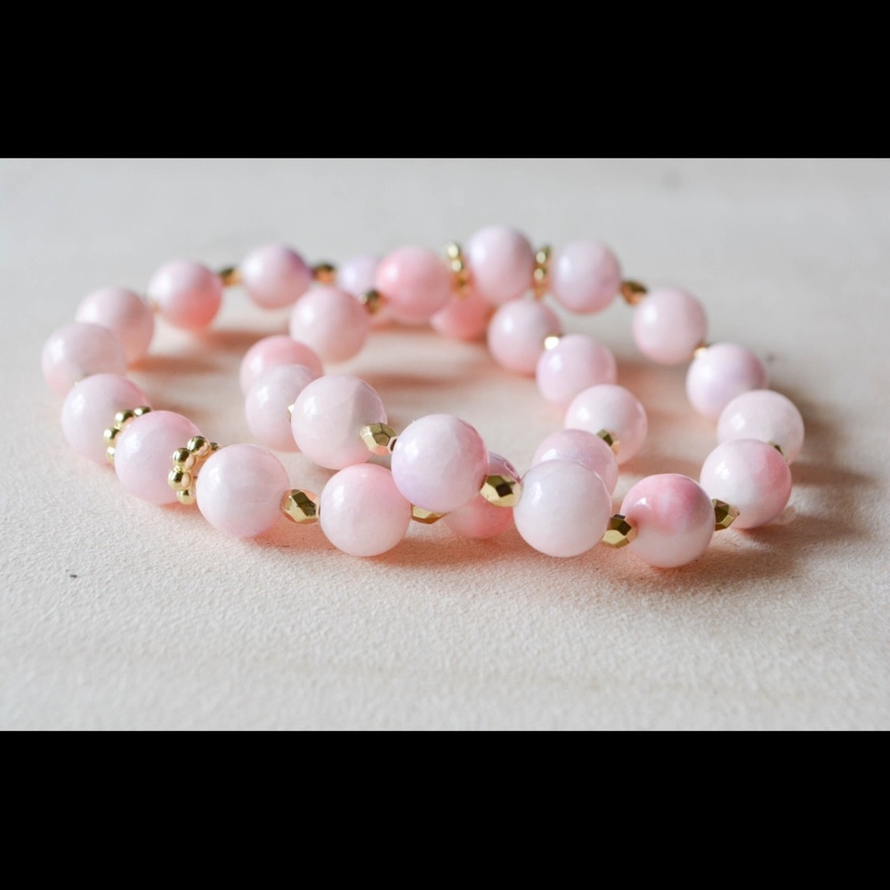 Pink floral bracelet