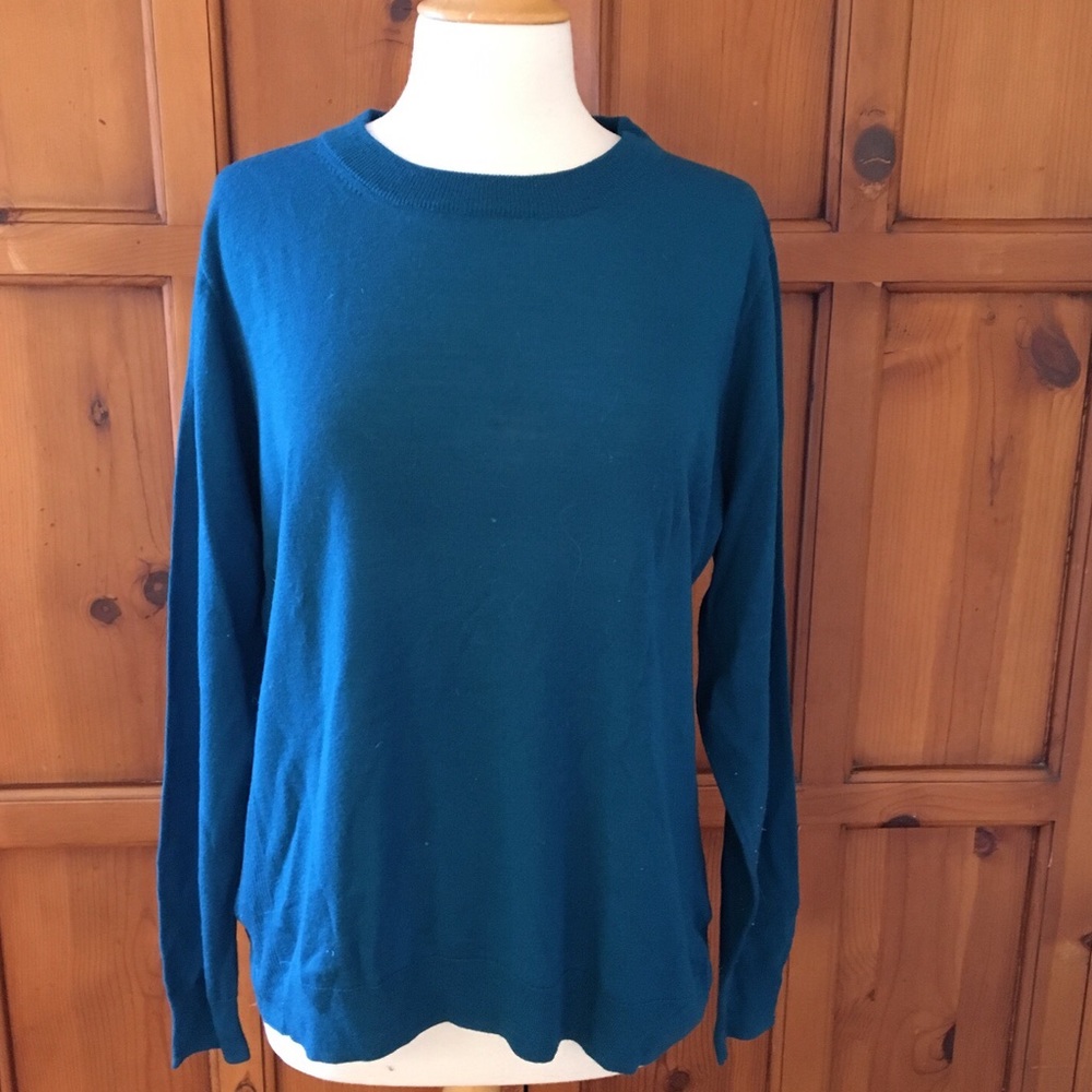 J Crew Tippi Peacock Blue Sweater