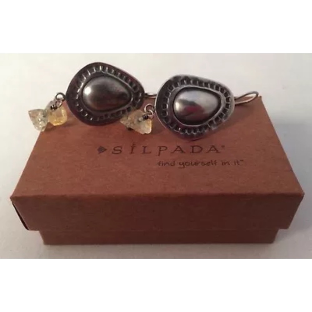 Silpada Sterling Silver Citrine Earrings