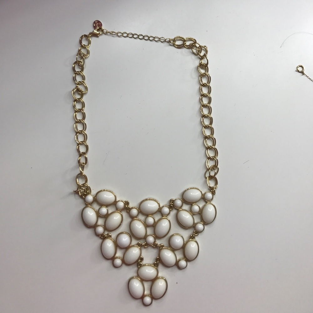 White and gold necklace
