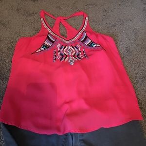 Aztec print tank