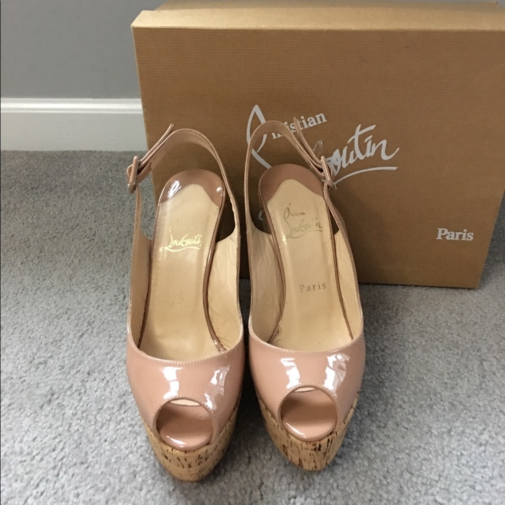 Christian louboutin nude sling patent - Picture 2 of 5