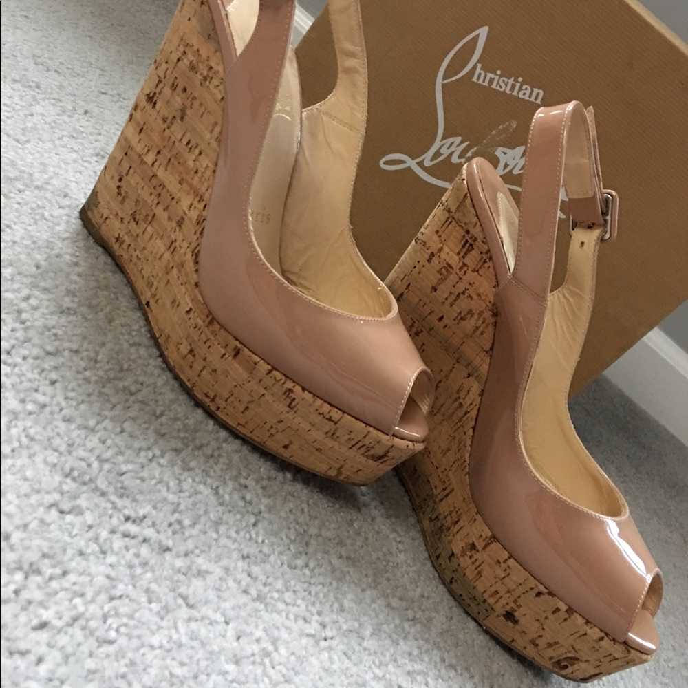 Christian louboutin nude sling patent - Picture 4 of 5